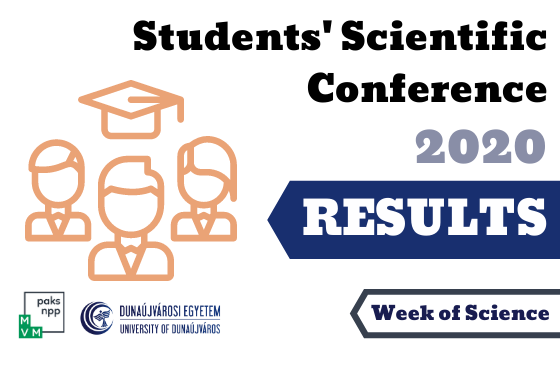 Results of the Student Scientific Conference held at the Univeristy of Dunaújváros