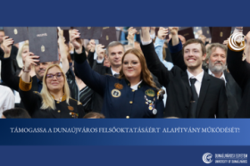 Támogassa a Dunaújvárosi Egyetemet adója 1%-ával  (határidő: 2026. május 20.)